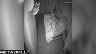 Married couple having sex in their bed hidden IP cam