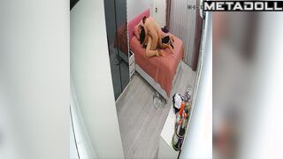 Old British brunette mom sex in the bedroom spy cam record