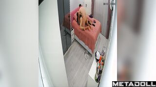 Old British brunette mom sex in the bedroom spy cam record