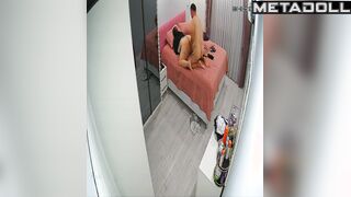 Old British brunette mom sex in the bedroom spy cam record
