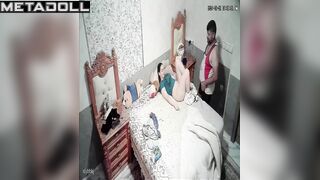 Naked British brunette step-mom fucks her fat husband voyeur cam