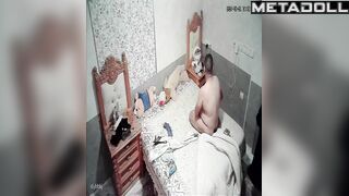 Naked British brunette step-mom fucks her fat husband voyeur cam