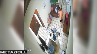Tattooed Welsh brunette wife fucked hard in Morning hidden camera