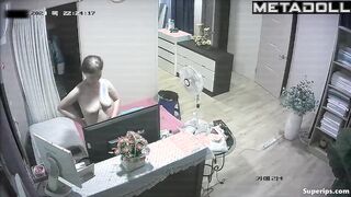 Busty Korean granny sleeps naked