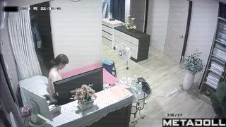 Busty Korean granny sleeps naked