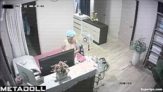 Busty Korean granny sleeps naked