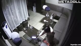 Korean coworkers fuck in a bar