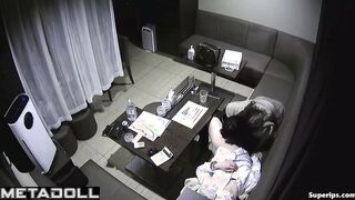 Korean coworkers fuck in a bar