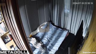 Petite Ukrainian girl masturbates watching porn