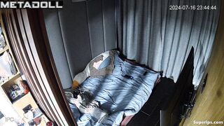 Petite Ukrainian girl masturbates watching porn