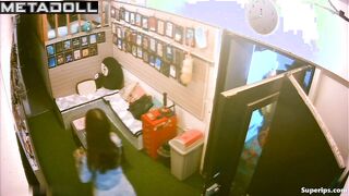 Korean girl gets groped by a cashier boy