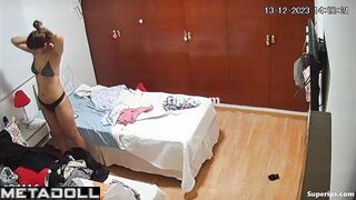 Italian college girl naked in her room