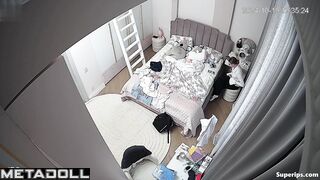 Ukrainian college girl changes her clothes