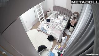 Ukrainian college girl changes her clothes