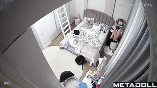 Ukrainian college girl changes her clothes