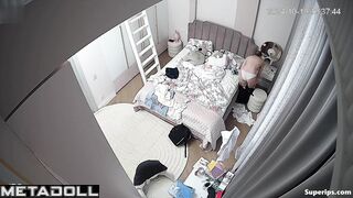 Ukrainian college girl changes her clothes