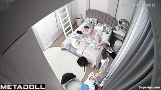 Ukrainian college girl changes her clothes