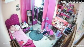 Beautiful Italian girl naked in her room