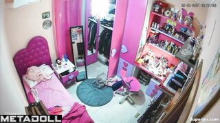 Beautiful Italian girl naked in her room