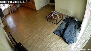 Korean woman masturbates on her bed