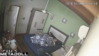 Mom and Dad having sex on their bed hard hidden IP camera