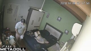 Mom and Dad having sex on their bed hard hidden IP camera