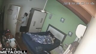 Mom and Dad having sex on their bed hard hidden IP camera