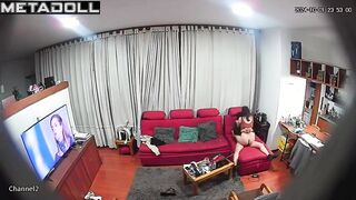 My amazing neighbours having sex in their bed live