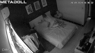 Amateur Romanian couple having sex on their bed hard