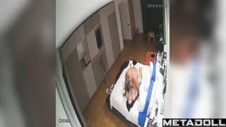 Beautiful dirty couple fuck on their bed hard spy cam record