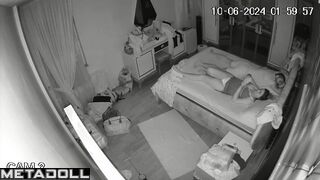 Swedish new couple fuck until they fall asleep hidden IP camera