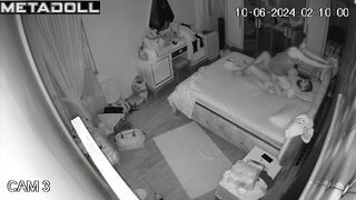 Swedish new couple fuck until they fall asleep hidden IP camera