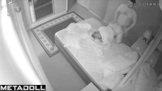 My girlfriend's parents having sex wildly in their bed spy cam