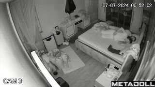 Innocent French brunette mom sucks old cock and got cum spy cam