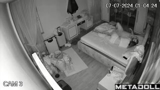 Innocent French brunette mom sucks old cock and got cum spy cam