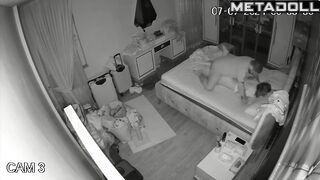Innocent French brunette mom sucks old cock and got cum spy cam