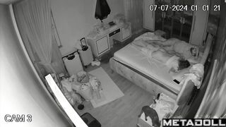 Innocent French brunette mom sucks old cock and got cum spy cam