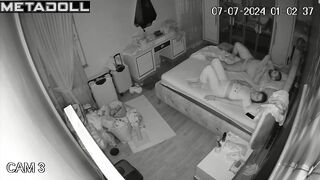 Innocent French brunette mom sucks old cock and got cum spy cam