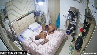 Busty black milf gets fucked in her bed