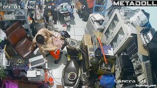 Poor woman girl gets fucked on a chair