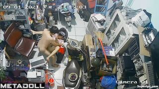Poor woman girl gets fucked on a chair