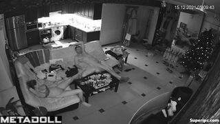 Drunk Russian woman gets fucked on the couch