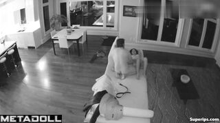 French man fucks his wife in the living room