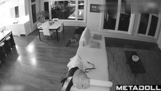 French man fucks his wife in the living room
