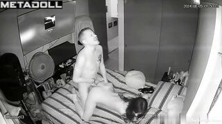 Young fetish couple fucks in their bed