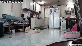 Cute Korean girl stewardess daily routine