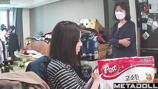 Cute Korean girl stewardess daily routine