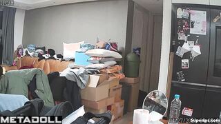 Cute Korean girl stewardess daily routine
