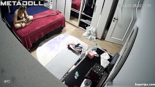 Blonde milf fucks in a strange way