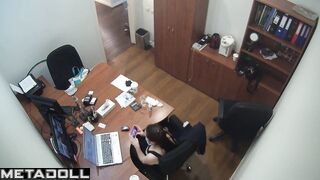 Russian secretary gives her boss a blowjob